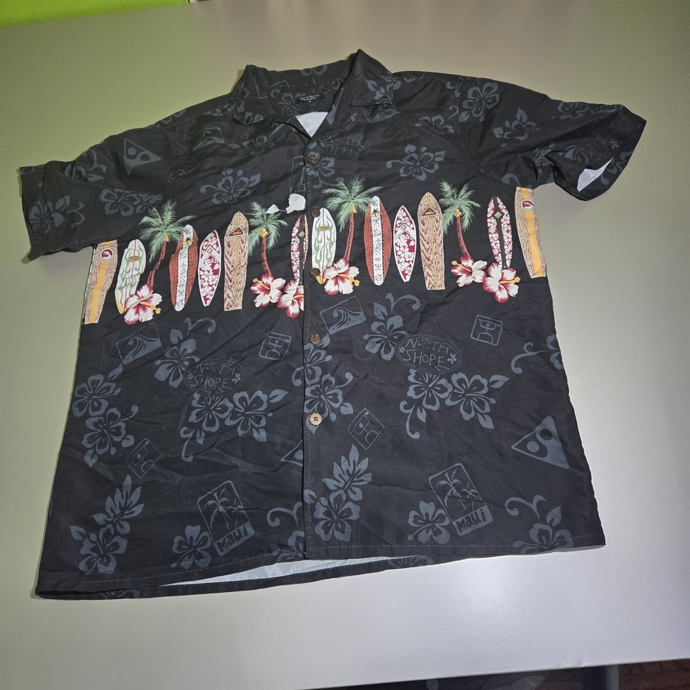 Year In Year Out Hawaiian Aloha Surfboards Shirt XL Tropical Beach